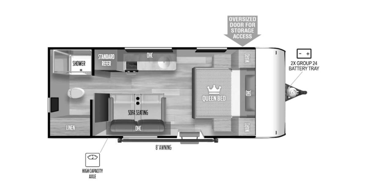 2024 Salem FSX Limited Edition Value 164RBLE Travel Trailer at Homestead RV Center STOCK# 2197 Floor plan Layout Photo