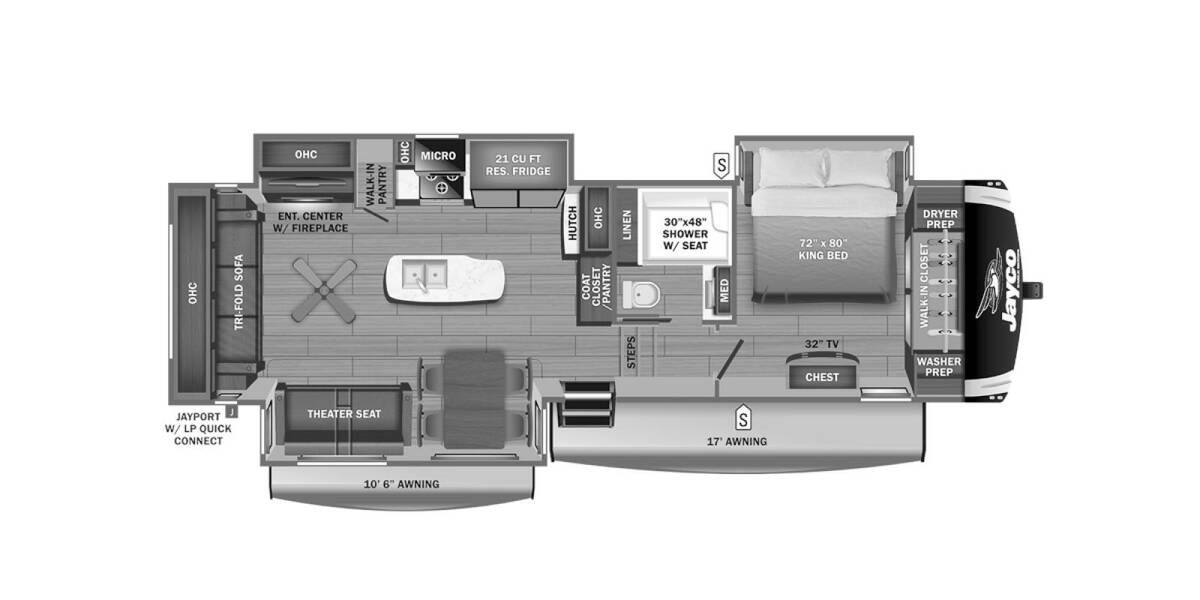 2024 Jayco Eagle 321RSTS Fifth Wheel at Homestead RV Center STOCK# 2320 Floor plan Layout Photo